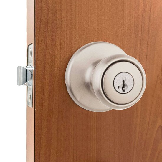 Kwikset Tylo SmartKey Entry Lock | MFS Supply - 3/4 View Outside of Door
